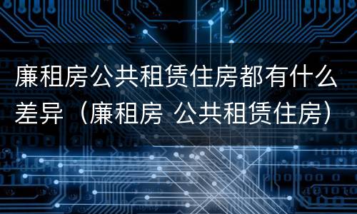 廉租房公共租赁住房都有什么差异（廉租房 公共租赁住房）