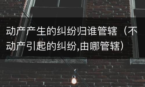 动产产生的纠纷归谁管辖（不动产引起的纠纷,由哪管辖）