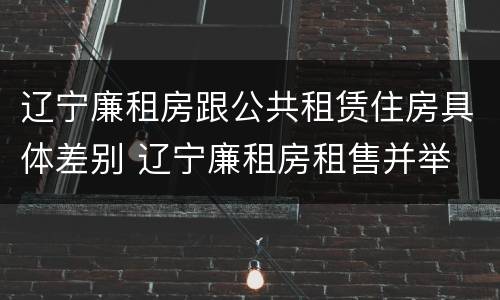 辽宁廉租房跟公共租赁住房具体差别 辽宁廉租房租售并举