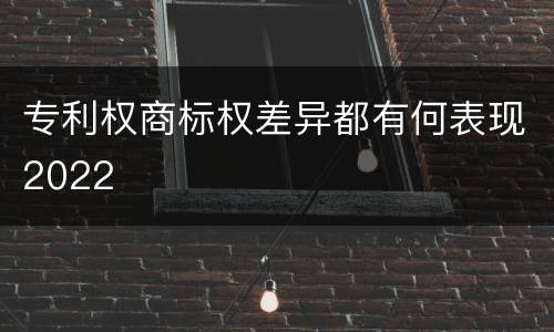 专利权商标权差异都有何表现2022