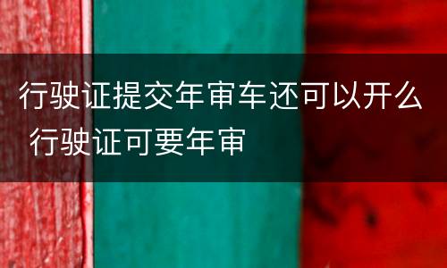 行驶证提交年审车还可以开么 行驶证可要年审