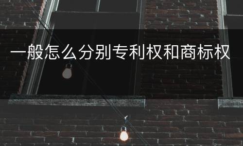 一般怎么分别专利权和商标权