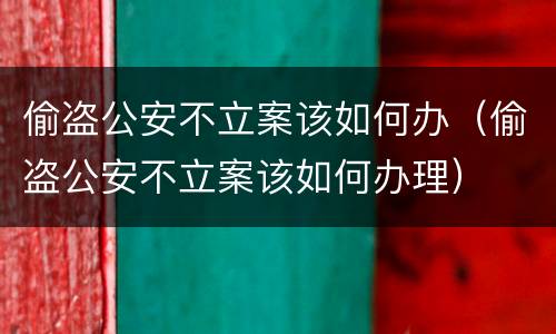 偷盗公安不立案该如何办（偷盗公安不立案该如何办理）
