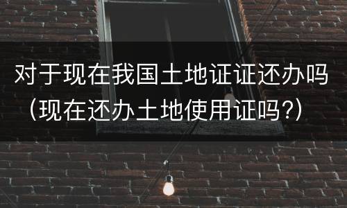 对于现在我国土地证证还办吗（现在还办土地使用证吗?）