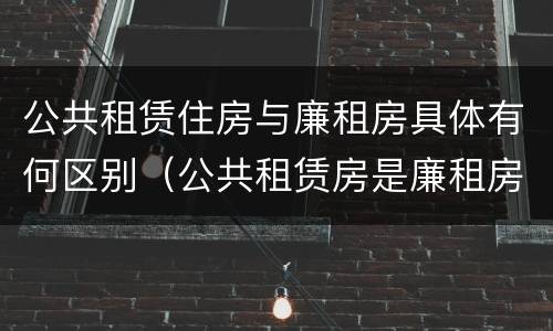 公共租赁住房与廉租房具体有何区别（公共租赁房是廉租房吗）