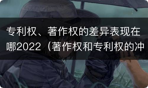 专利权、著作权的差异表现在哪2022（著作权和专利权的冲突）
