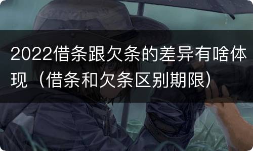 2022借条跟欠条的差异有啥体现（借条和欠条区别期限）