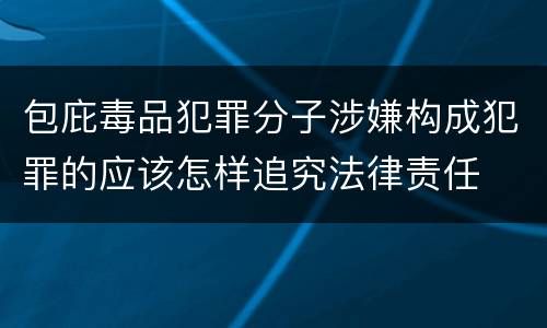 包庇毒品犯罪分子涉嫌构成犯罪的应该怎样追究法律责任