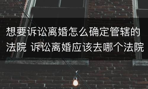 想要诉讼离婚怎么确定管辖的法院 诉讼离婚应该去哪个法院