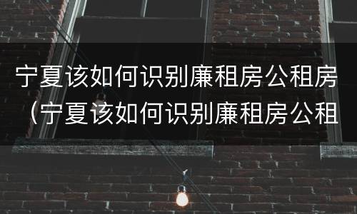 宁夏该如何识别廉租房公租房（宁夏该如何识别廉租房公租房呢）