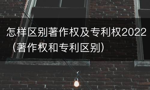 怎样区别著作权及专利权2022（著作权和专利区别）