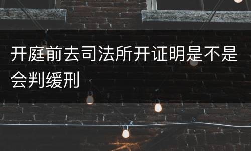 开庭前去司法所开证明是不是会判缓刑