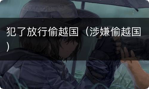 犯了放行偷越国（涉嫌偷越国）