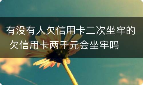 有没有人欠信用卡二次坐牢的 欠信用卡两千元会坐牢吗