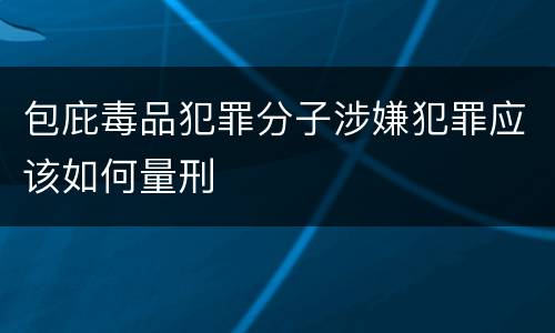 包庇毒品犯罪分子涉嫌犯罪应该如何量刑