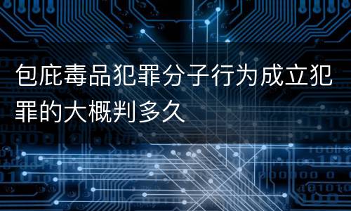 包庇毒品犯罪分子行为成立犯罪的大概判多久
