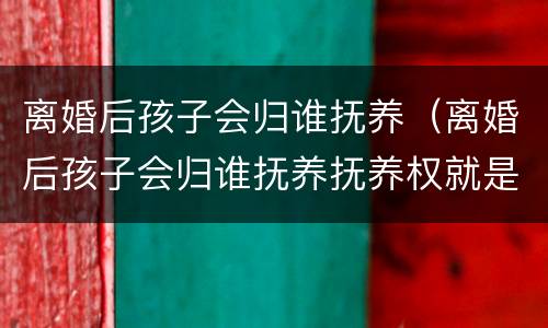 离婚后孩子会归谁抚养（离婚后孩子会归谁抚养抚养权就是谁的吗）