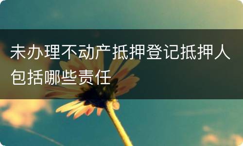 未办理不动产抵押登记抵押人包括哪些责任