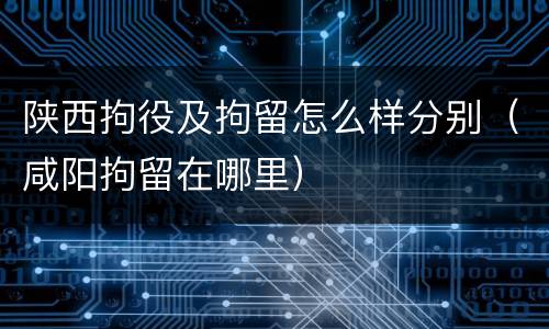 陕西拘役及拘留怎么样分别（咸阳拘留在哪里）