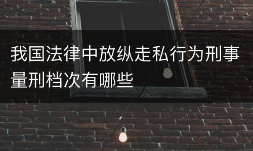 我国法律中放纵走私行为刑事量刑档次有哪些