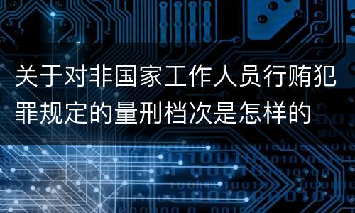 关于对非国家工作人员行贿犯罪规定的量刑档次是怎样的