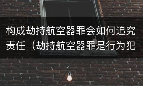 构成劫持航空器罪会如何追究责任（劫持航空器罪是行为犯吗）