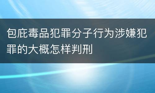 包庇毒品犯罪分子行为涉嫌犯罪的大概怎样判刑