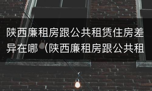 陕西廉租房跟公共租赁住房差异在哪（陕西廉租房跟公共租赁住房差异在哪查）