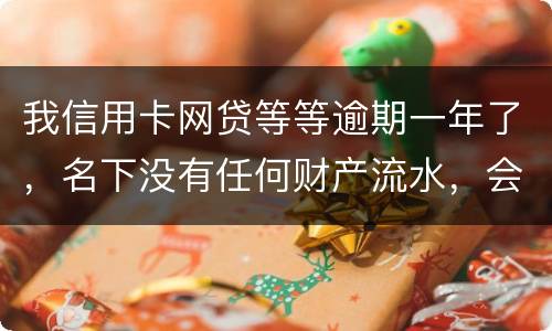 我信用卡网贷等等逾期一年了，名下没有任何财产流水，会不会被强制执行