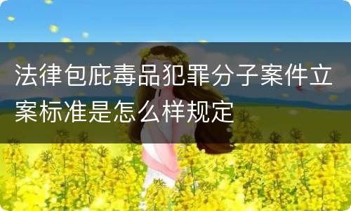 法律包庇毒品犯罪分子案件立案标准是怎么样规定