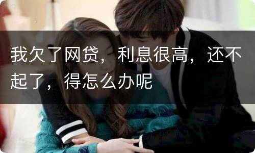我欠了网贷，利息很高，还不起了，得怎么办呢