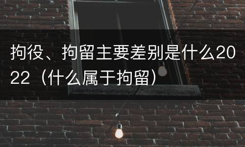 拘役、拘留主要差别是什么2022（什么属于拘留）