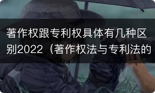 著作权跟专利权具体有几种区别2022（著作权法与专利法的区别）