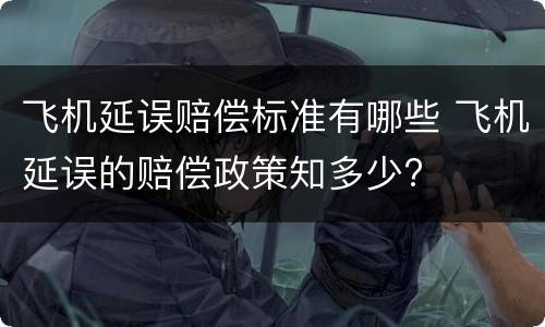 飞机延误赔偿标准有哪些 飞机延误的赔偿政策知多少?