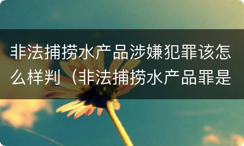 非法捕捞水产品涉嫌犯罪该怎么样判（非法捕捞水产品罪是行为犯吗）