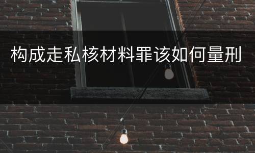 构成走私核材料罪该如何量刑