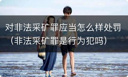 对非法采矿罪应当怎么样处罚（非法采矿罪是行为犯吗）