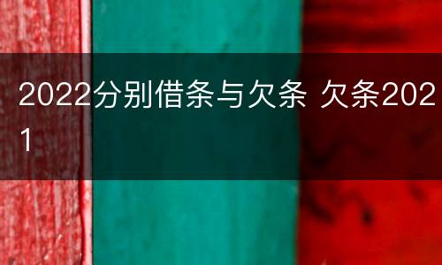 2022分别借条与欠条 欠条2021