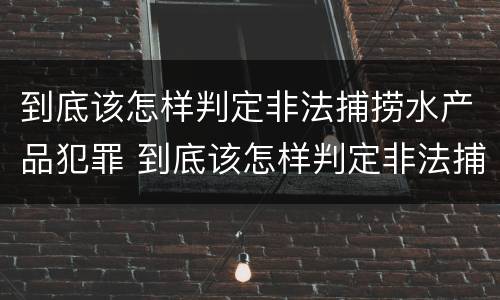 到底该怎样判定非法捕捞水产品犯罪 到底该怎样判定非法捕捞水产品犯罪案件