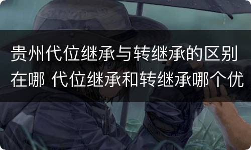 贵州代位继承与转继承的区别在哪 代位继承和转继承哪个优先