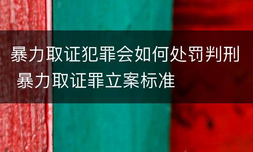 暴力取证犯罪会如何处罚判刑 暴力取证罪立案标准