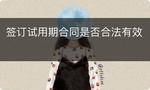 签订试用期合同是否合法有效