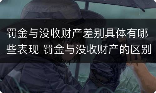 罚金与没收财产差别具体有哪些表现 罚金与没收财产的区别和联系