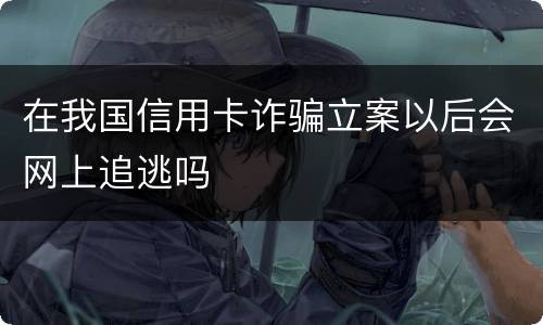 在我国信用卡诈骗立案以后会网上追逃吗