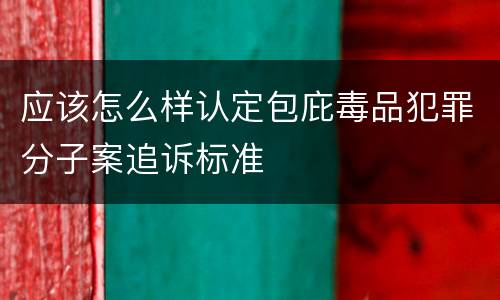 应该怎么样认定包庇毒品犯罪分子案追诉标准