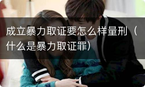 成立暴力取证要怎么样量刑（什么是暴力取证罪）