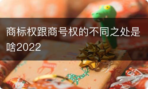 商标权跟商号权的不同之处是啥2022