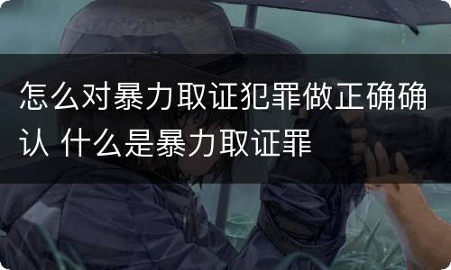 怎么对暴力取证犯罪做正确确认 什么是暴力取证罪