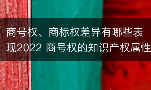 商号权、商标权差异有哪些表现2022 商号权的知识产权属性