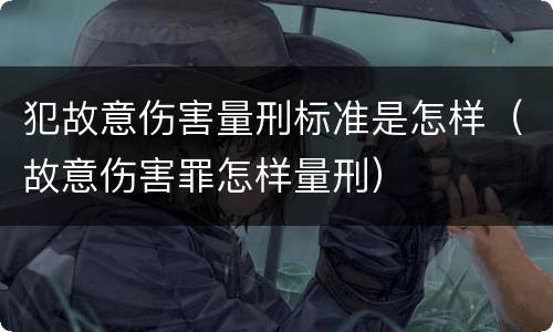 犯故意伤害量刑标准是怎样（故意伤害罪怎样量刑）